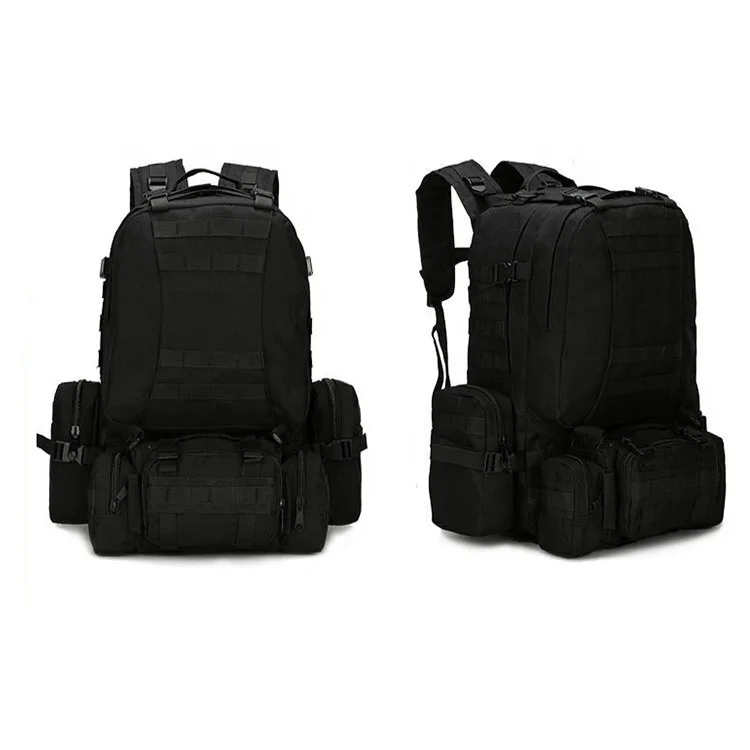 55L Tactical 4-in-1 Backpack Waterproof Camouflage Pattern for Outdoor Camping Hiking & Hunting with MOLLE System & Assault Pack