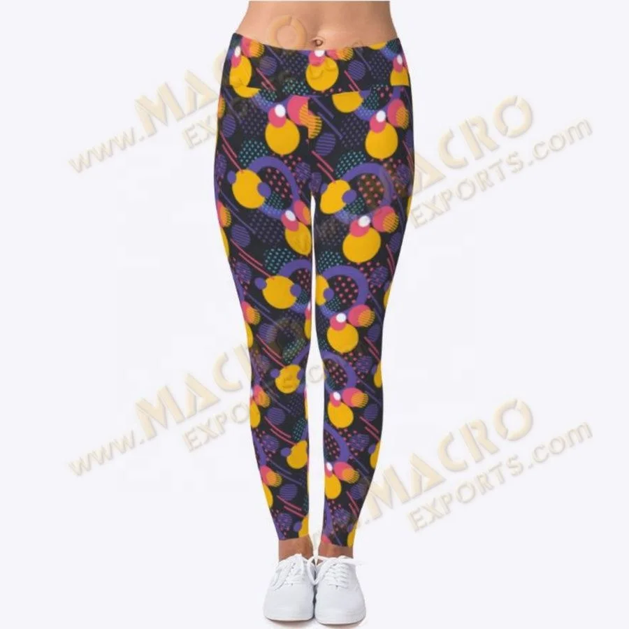 Wholesale High Quality Women Digital Printed Running Tights Fashion Mesh Yoga Pants print workout leggings Wholesale sublimation
