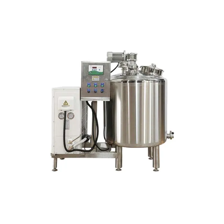 Small Cooling Tanks With Refrigeration Milk Cooler And Pasteurization Unit Milk Production Line