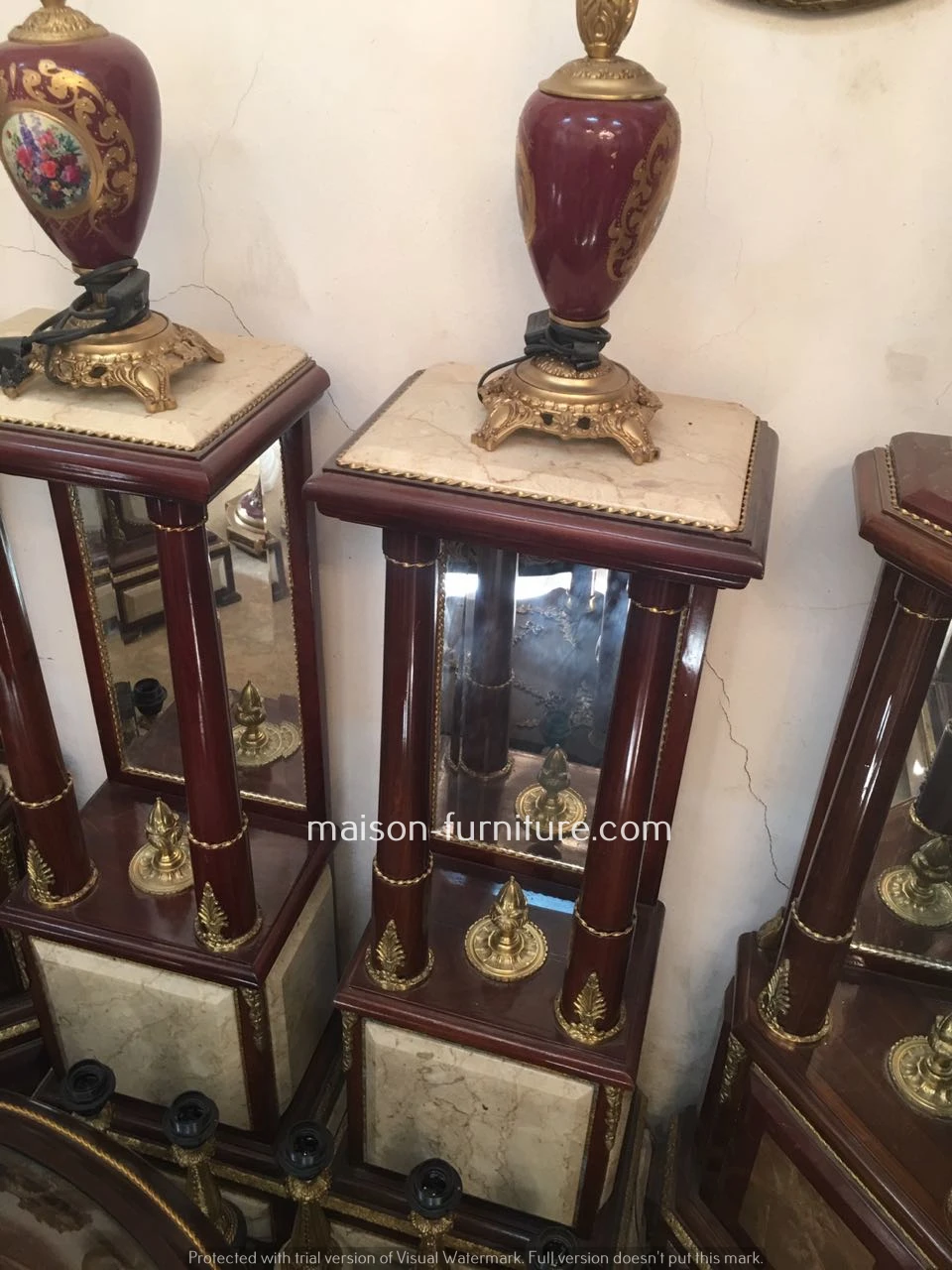 
antique french pedestal table 