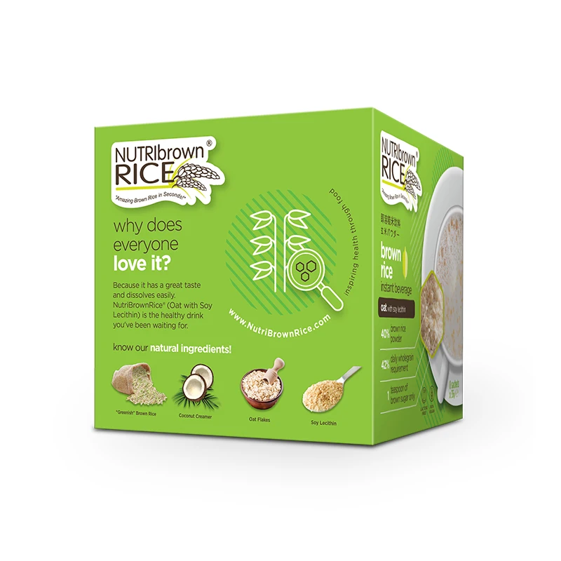 
NutriBrownRice Brown Rice Instant Beverage Natural Rice Aroma With Chewy Oat And Soy Lecithin 