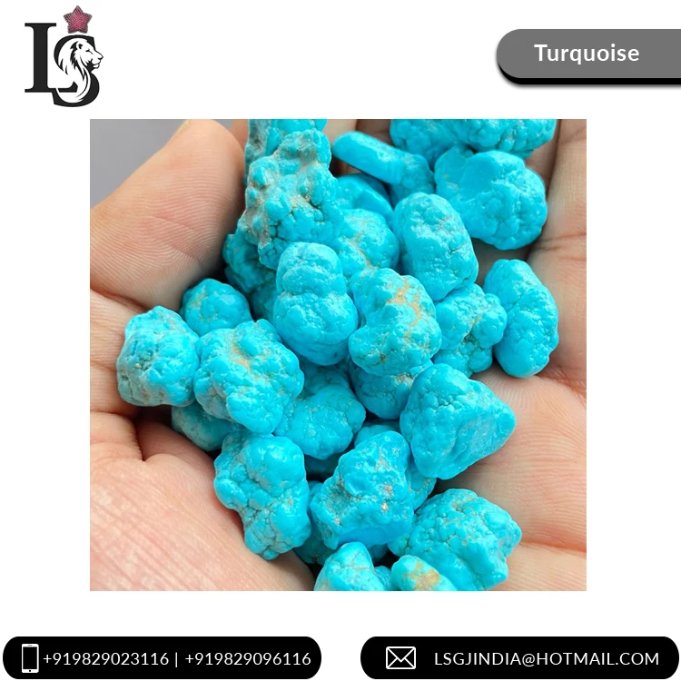 Finest Quality Natural Turquoise Sleeping Beauty Arizona Rough Shape Loose Gemstone at Best Price