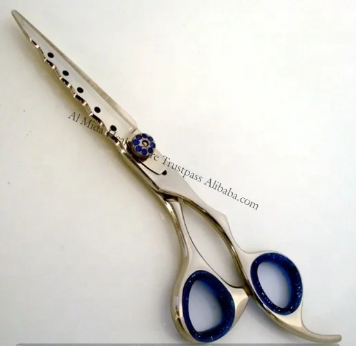 Luxury Hair Salon Scissors, Fancy Blade with Decorative Stones for Professional Stylists