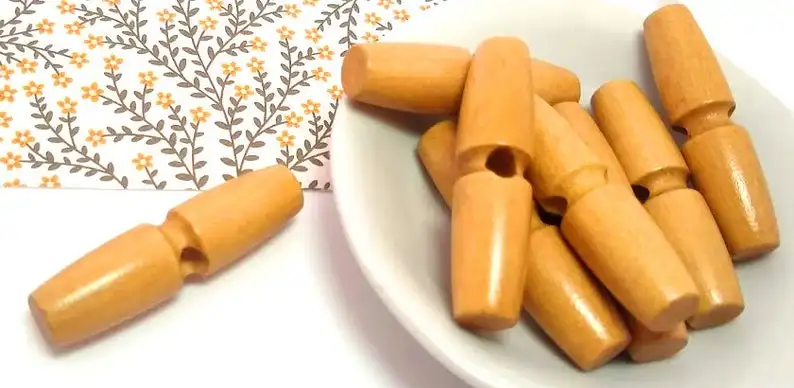 2021 Factory Price Vintage Toggle Button Natural Wooden Toggle for Jacket