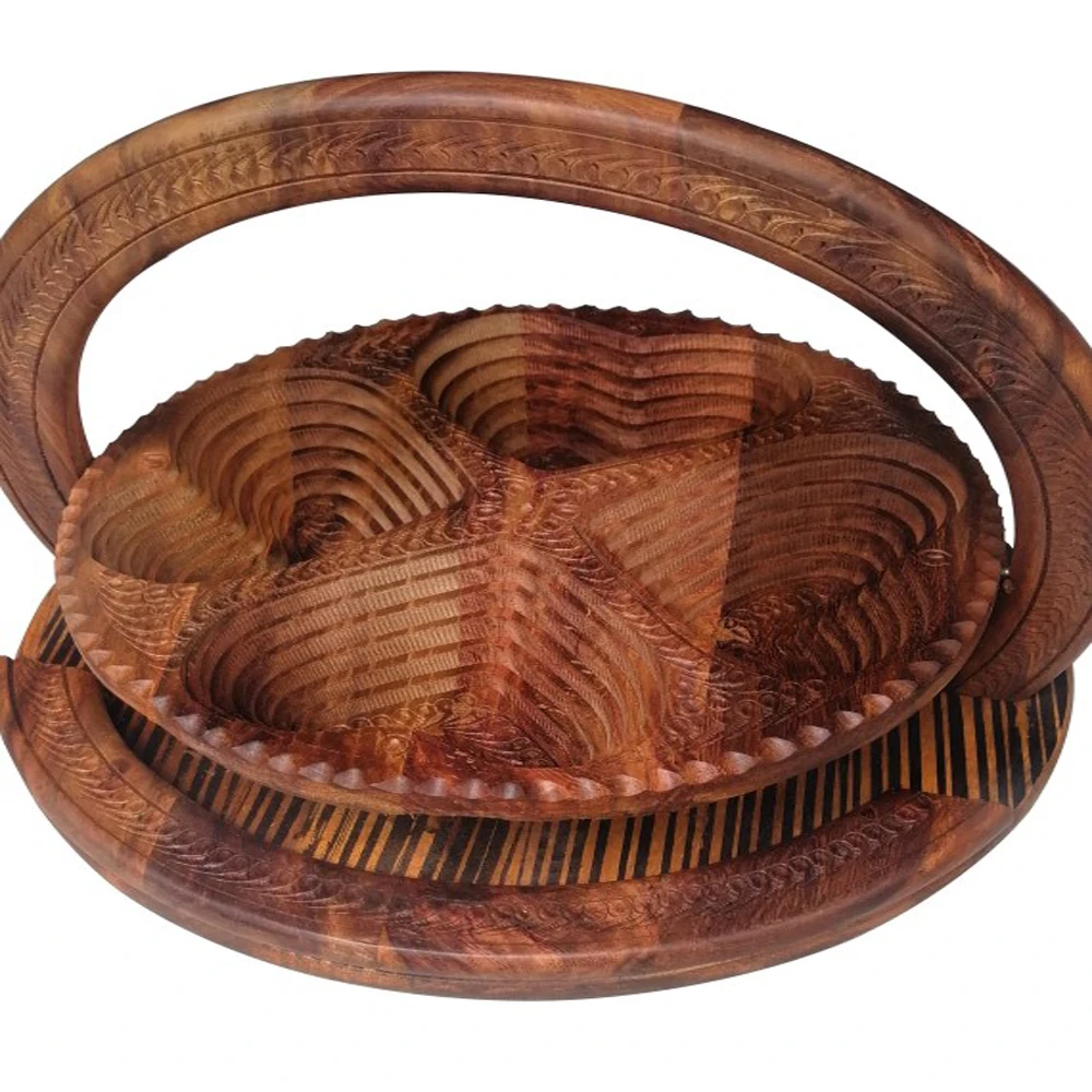 
Eco friendly Wooden handicraft Dry fruit tray 