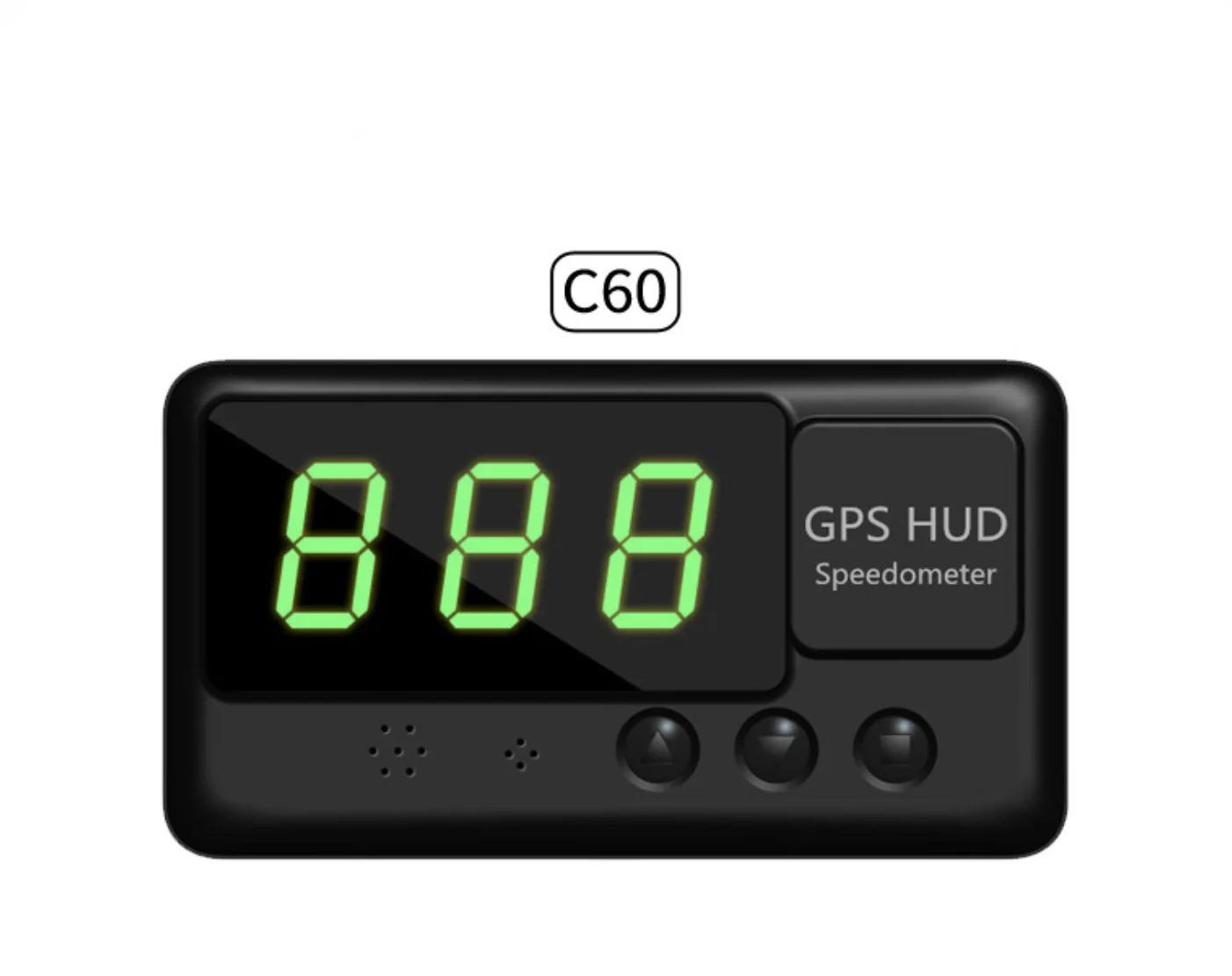 Аксессуары для автомобилей Автомобильная DVD 3 дюймовый экран C60 GPS HUD мобильного выставочного стенда Спидометр-черный