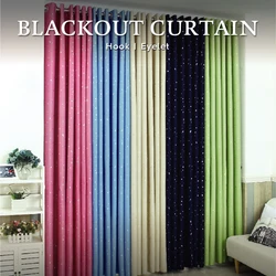 Premium Quality 100% Polyester Knitted Stylish Starry 85% Black Out Curtain Best Recommended For Everyday Use