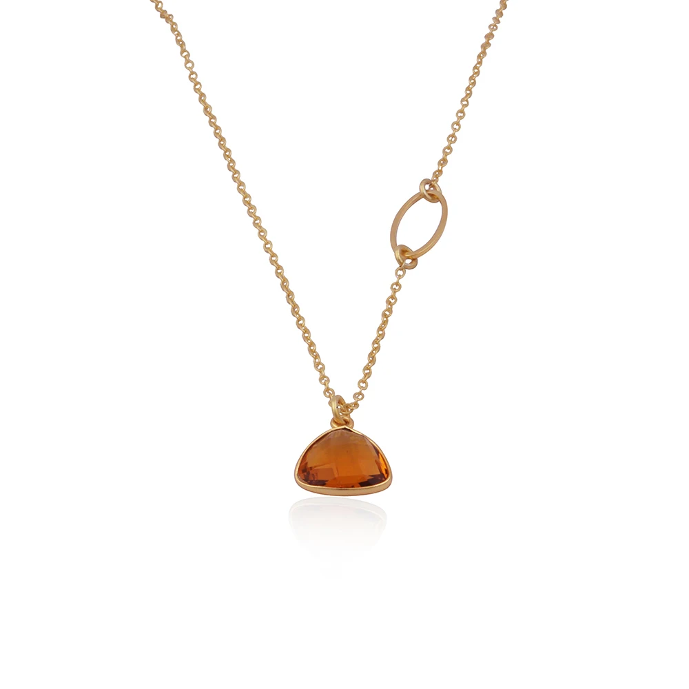 Handmade Wholesale Necklaces For Women | Purple Amethyst Pear Shape Necklace | Brass Gold Plated Wire Sett Gems Jewellery. N-544