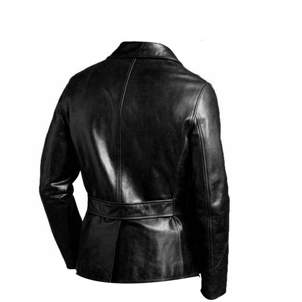 Mens Real Leather Jacket Military Style Real Vintage Leather Jackets