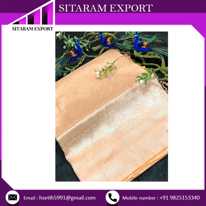 100% Pure Banarasi Silk With Pure Silver Kasabjari Women Silk Saree Buy at Affordable Price