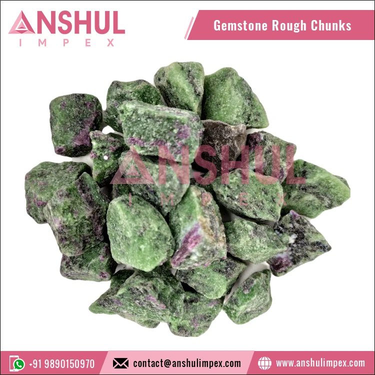 Wholesale Healing Raw Rock Rough Crushed Bulk Crystal Chunks Ruby Zosite Raw Rough Rocks from Indian Manufacturer