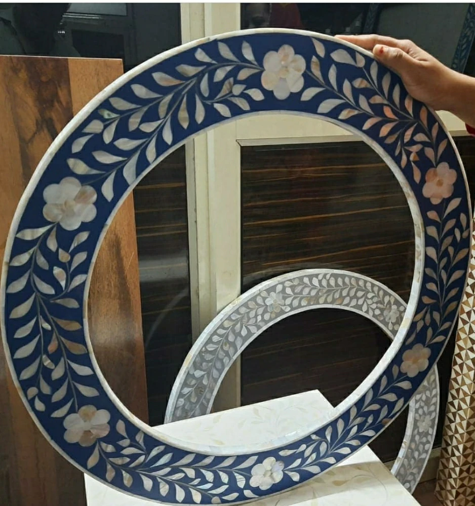  Оптовая продажа зеркальная рамка из смолы верхний дизайн Настенный декор перламутровая для картин настенные художественные Рамки производитель