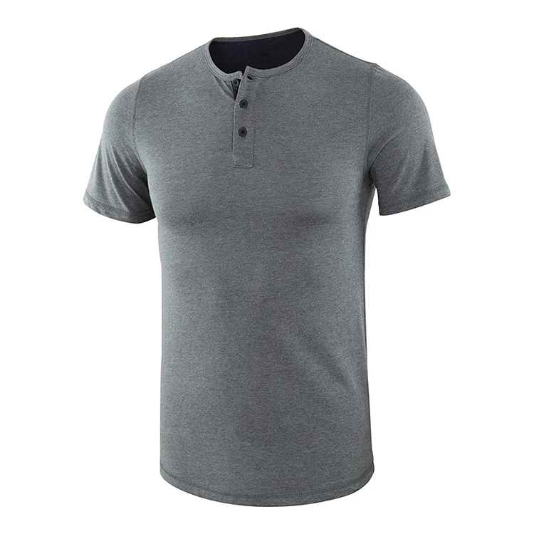 Latest Fashion custom-made Street Wear Henley Shirt Plus Size  Printing embroidery  Wholesale Henley Shirt