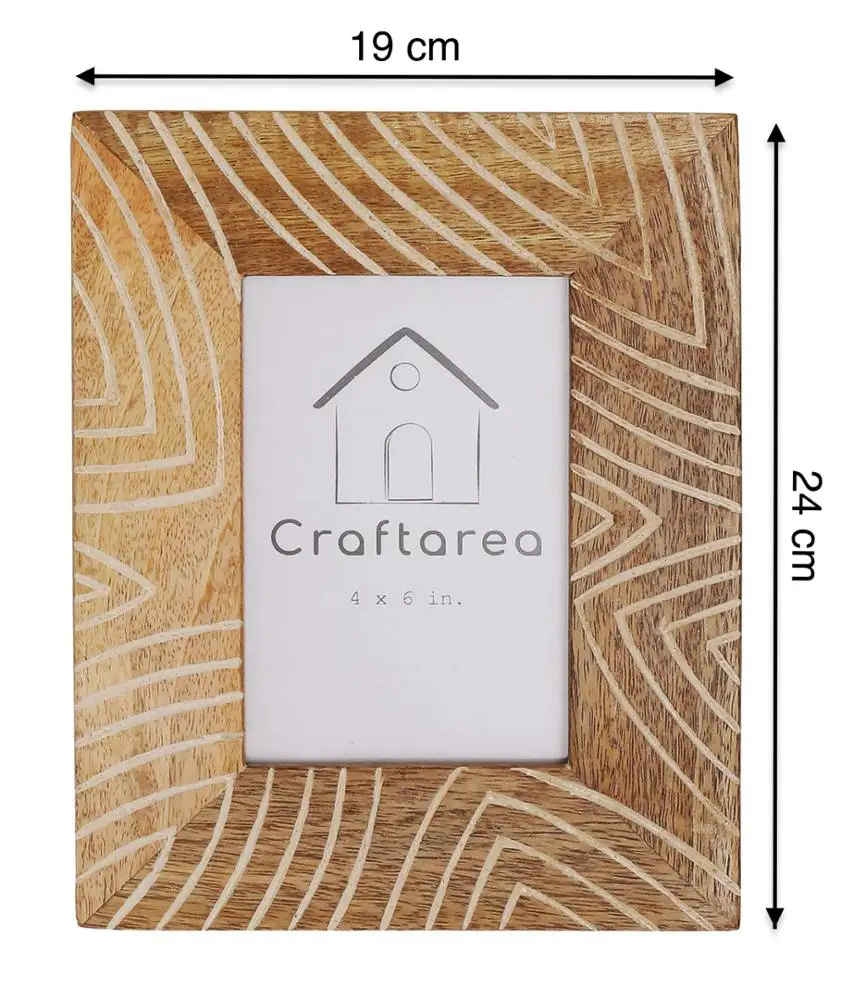 Bamboo Wood Display Picture Frame Anniversary Gift 4x6 inch Thickened Wooden Frame for Tabletop Vintage Wooden Picture Frame