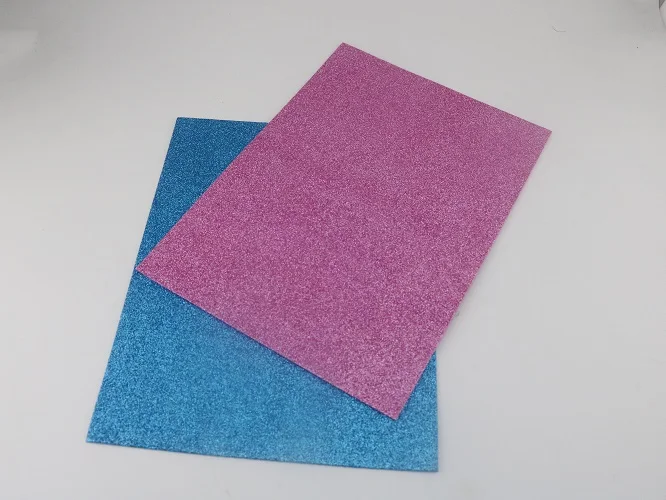
Biodegradable Foamy Custom 1mm 1.5mm 3mm Materials Foamed Sponge Self Adhesive Glitter EVA Foam Sheet 