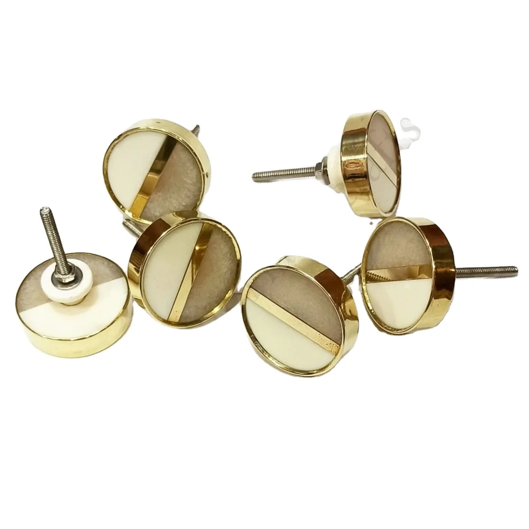 brass inlaid resin knob decorative knob Handcrafted 2022 furniture Door knob & handle