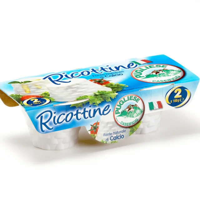 Casa radicci italian quality production chilled fresh ricotta cheese 2x100gr trunke-cone shape soft sweet creamy ricotta cheese