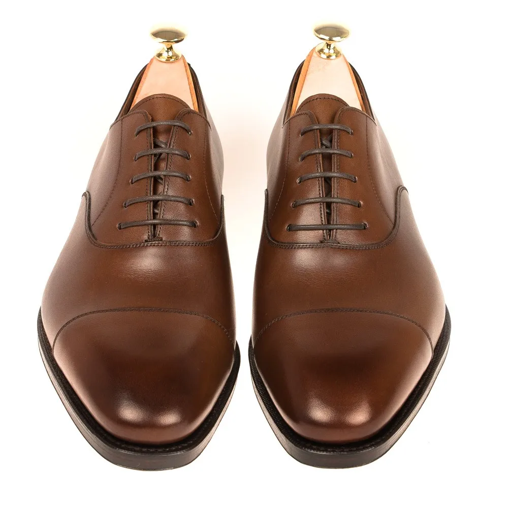 Toe Oxford Shoes, Men Genuine Leather Hand Made Top Quality Shoes, Classy Genuine Leather Shoes