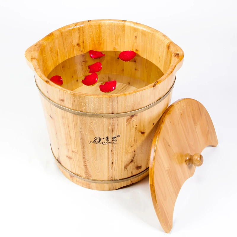Calf soaking tub wooden foot spa massage barrel OEM acceptable