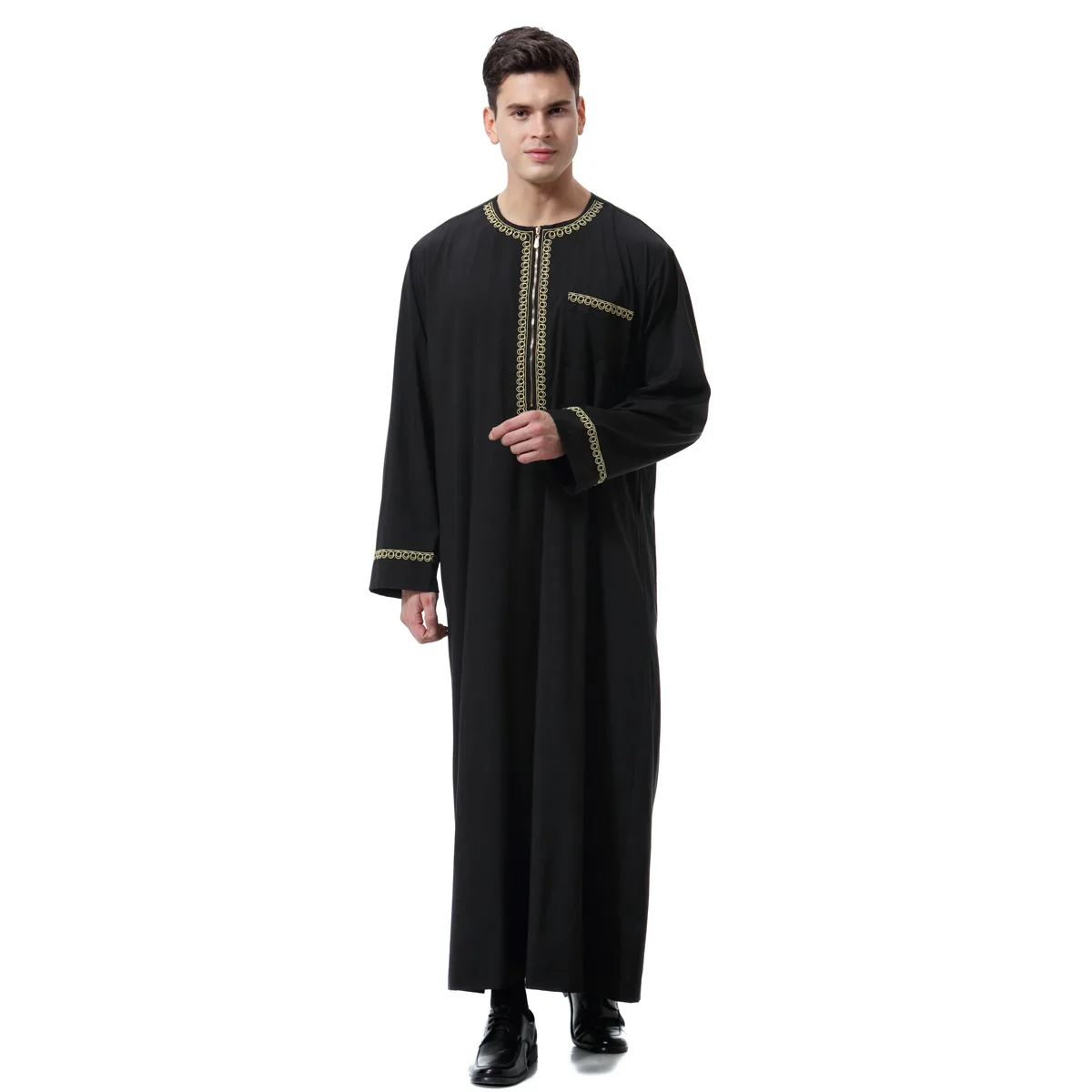 New Arrival Male Thobe Islamic Men Clothing Robe Thawb Jubbah Dubai Abaya Islamic Clothing Modern Design For Men