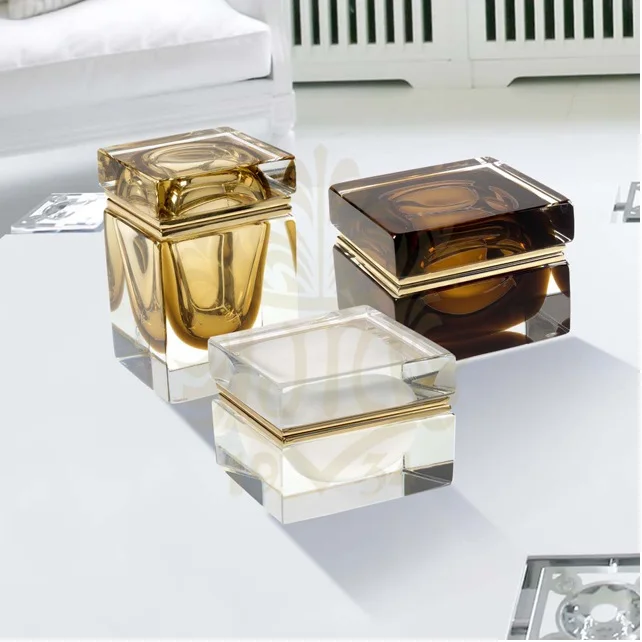 
 Современная квадратная шкатулка для ювелирных изделий ручной работы из муранского стекла Алессандро мандрузо  