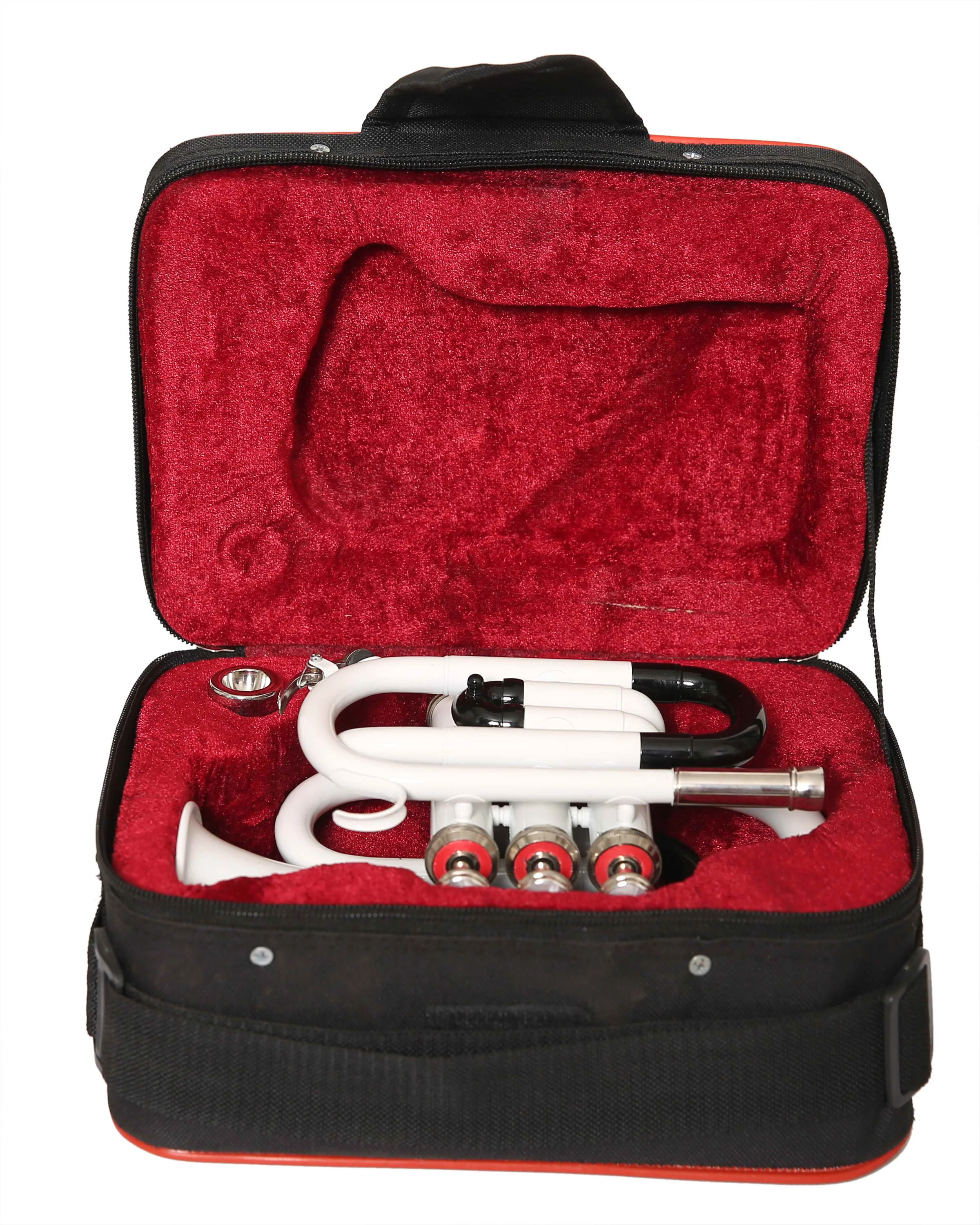 New Professional pocket Trumpet White Bb Pitch Premium Quality With Include Hardcase And Mouthpiece