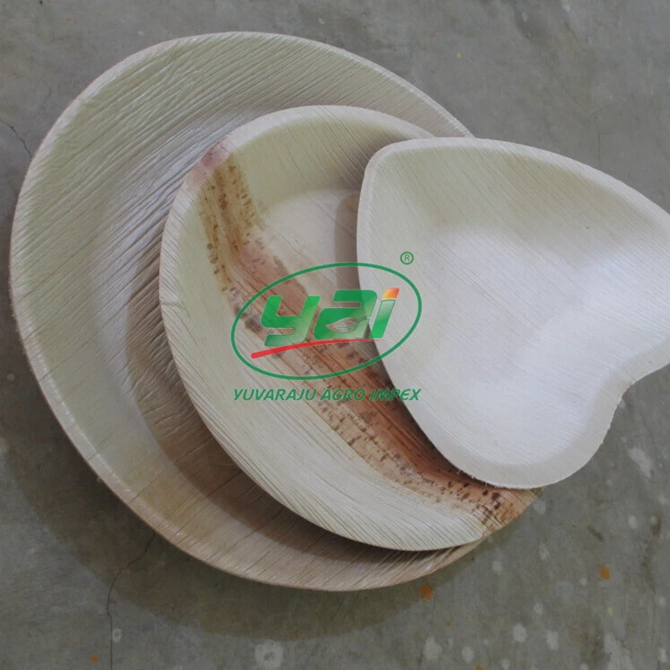 Natural wood plate Party/Restaurant/Home/ Disposable Areca Palm Leaf Wooden Plate for Human Consumption Exporters in India