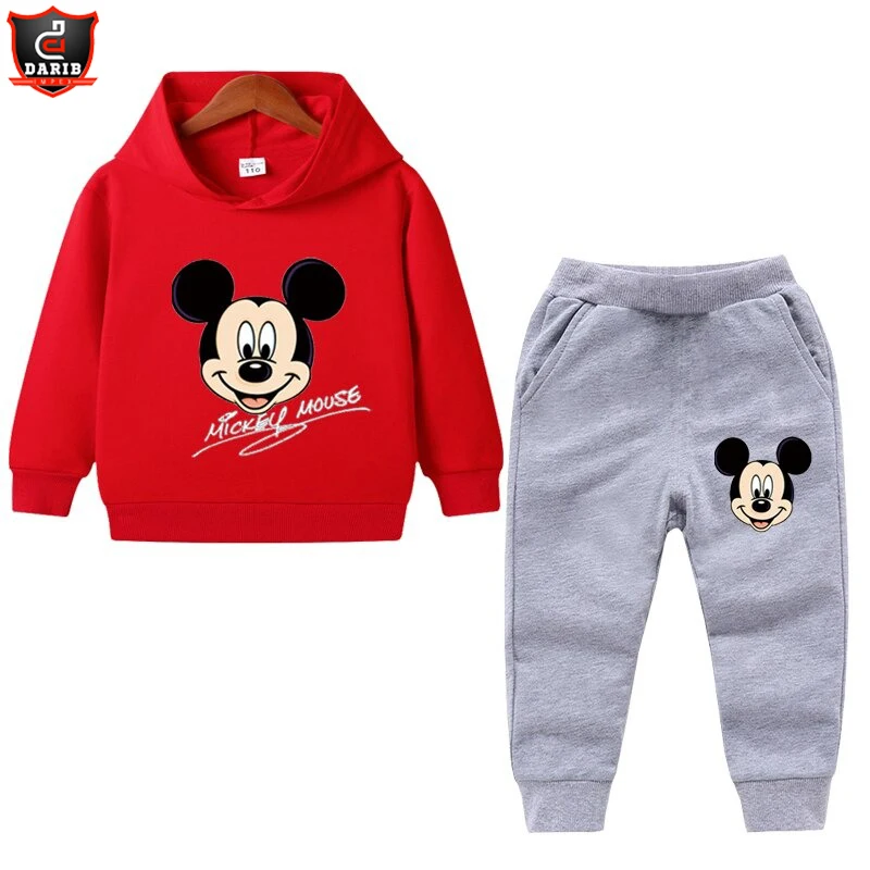 OEM Custom Logo Fleece Cotton Hoodie Two Piece Sweatsuit Boys Jogger Set Kids Tracksuit