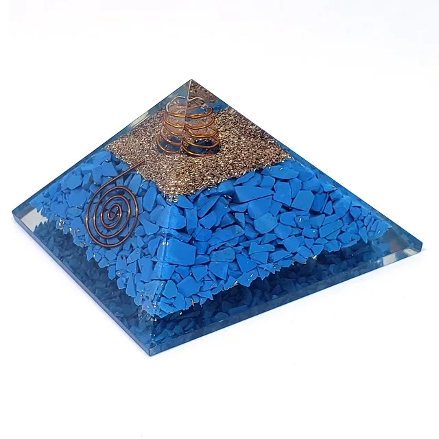 Premium quality Turquoise Orgone Pyramid Buy Online From Orgone Export