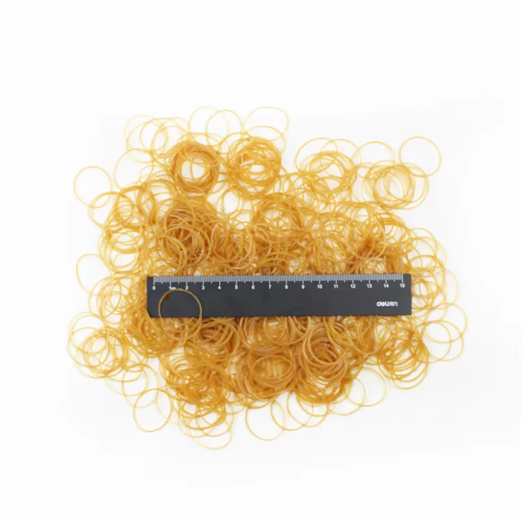 Factory wholesale 25mm diameter yellow round disposable rubber band high elastic safety and environmental protection rubber ring