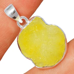 Brucite Specimen Yellow Brucite Rough Pendants, Vein Natural Mineral from Balochistan Pakistan
