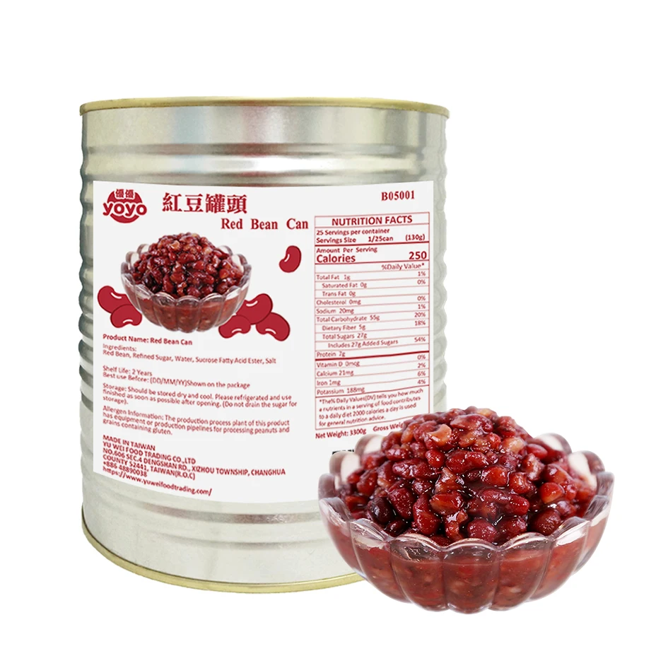 Пузырьковый чай Топпинг красная фасоль банка консервированные продукты