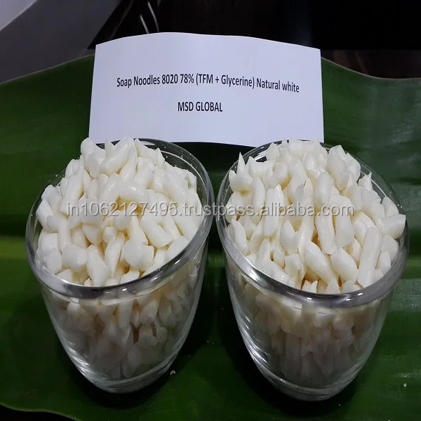 Manufacturer for soap noodles 8020 78% TFM Natural white for bath soap toilet soap and personal care