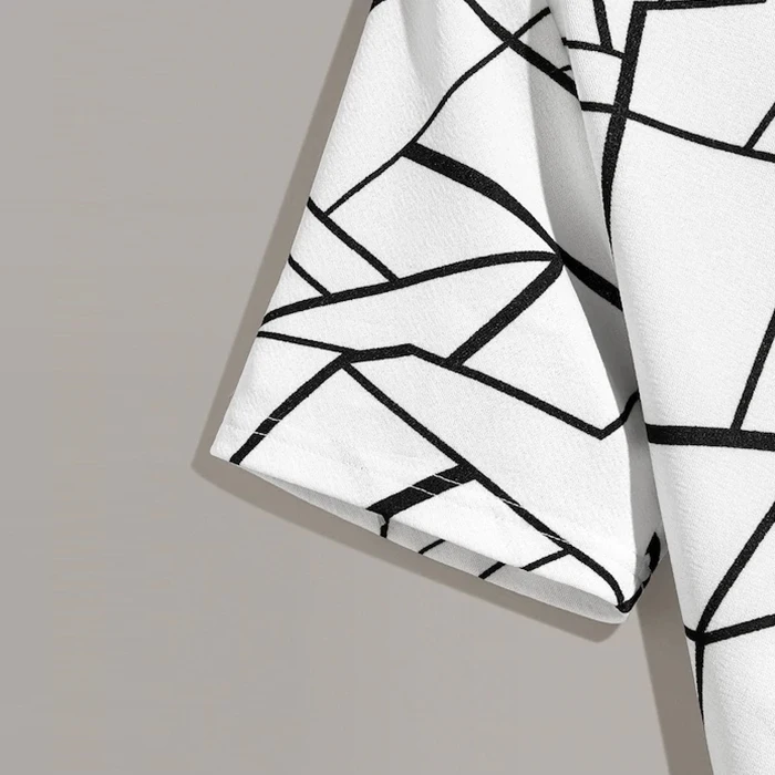 
men,s street wear clothing custom GEO printing crew neck t shits looking very cool high quality printing 