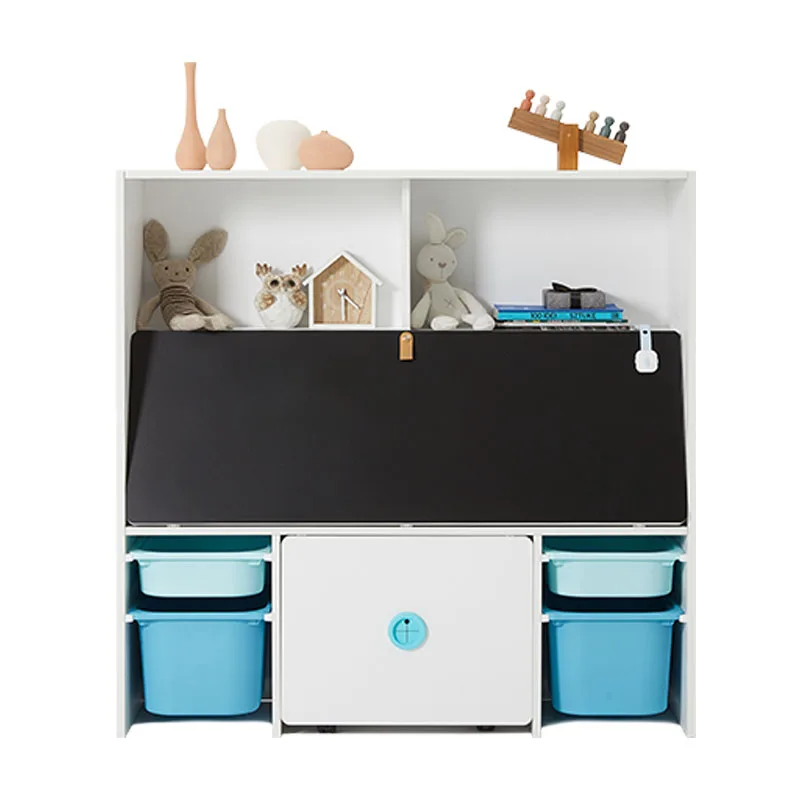 
2M2KIDS Wood Kids Cupboard with Large Storage Kids Book Shelf Children Cabinet Toys Storage with Large Space 