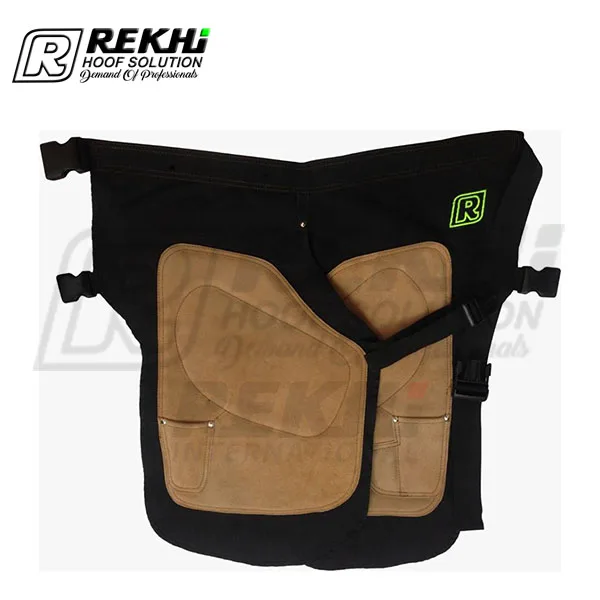 Professional Farrier Apron with Magnet 73cm Horse Farrier Chaps Canvas Leather for Large Animal Care