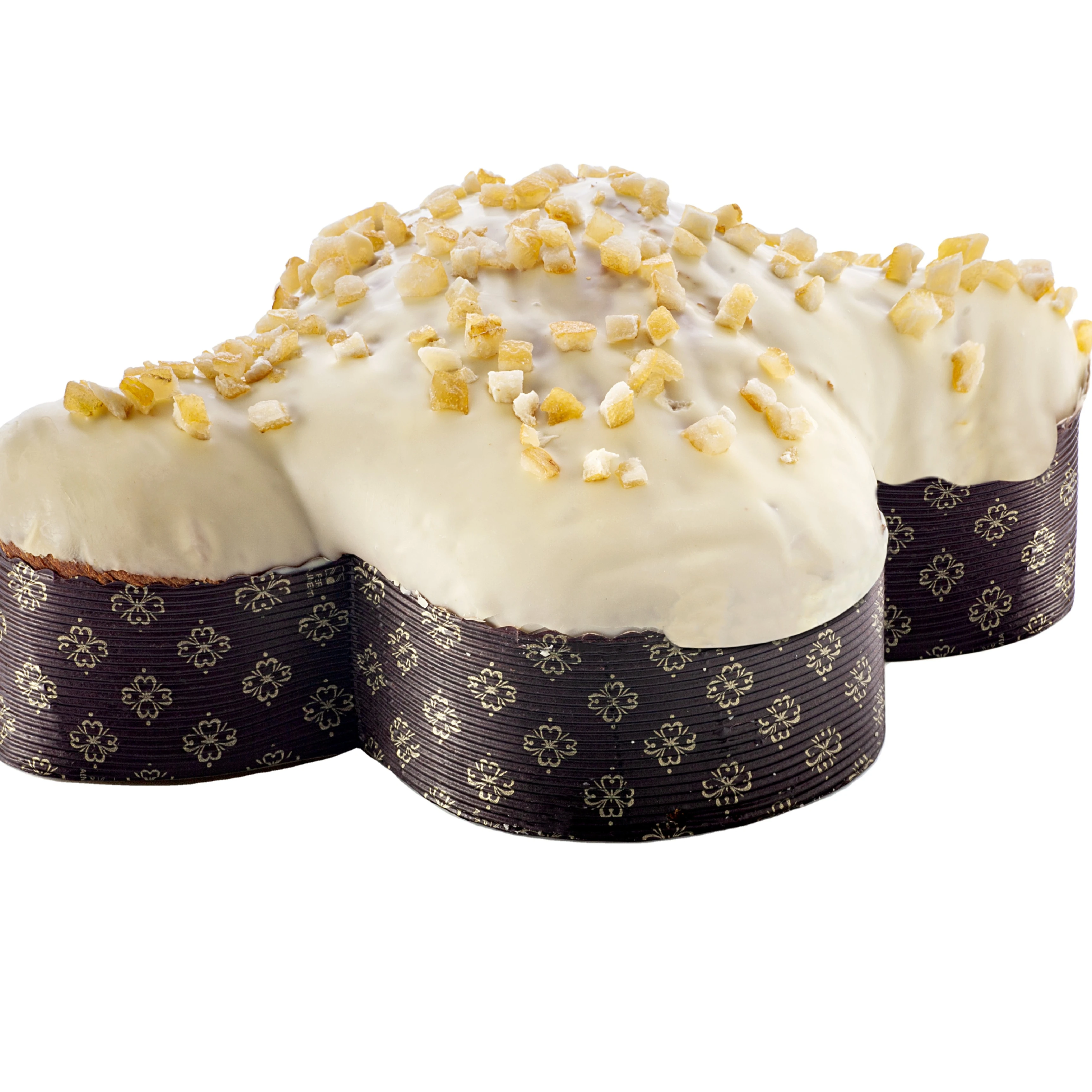 
Italian Lemon Easter Colomba Cake with a jar of lemon spread for export 