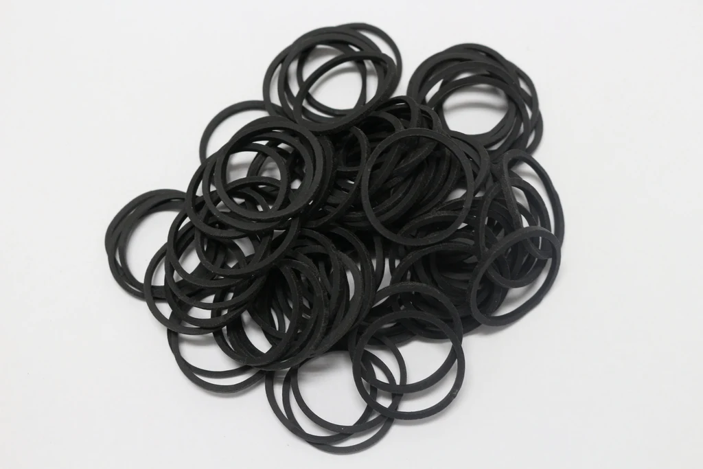 70% Black Rubber band made by Thailand