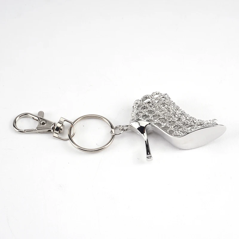 Factory Wholesale Creative Fashion Ladies High Heel  Car Bag Metal Keychain