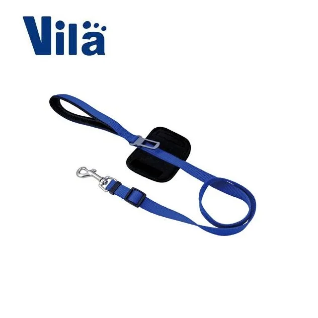 Safety Pet Nylon Collected Seat Belt Adapter Leash With Neoprene Handle