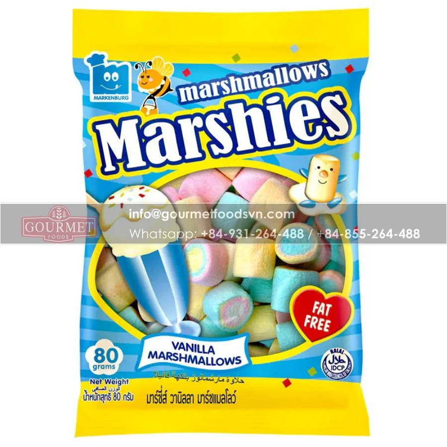 Marshies Vanilla Marshmallow 80g / Marshies Vanilla Candy / Marshies Vietnam