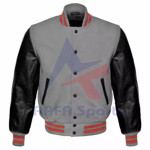 Оптовая продажа простой мужской или женский черный бейсбол Letterman KVJ01 куртка с кожаными рукавами дешевая цена унисекс