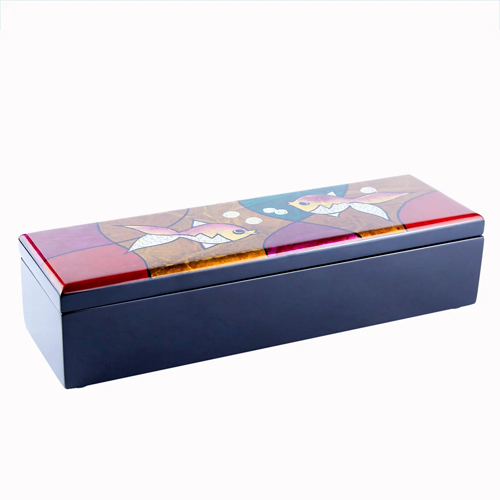 Конкурентоспособная цена, вьетнамская Лаковая коробка, Маленькая деревянная коробка с ручной росписью, органайзер, коробка для хранения для домашней кухни