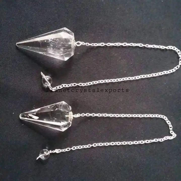 Wholesale Clear Quartz Healing Dowsing Pendulum: Natural Spiritual Chakra Crystal Reiki Pendulum Buy From Planet Crystal Export
