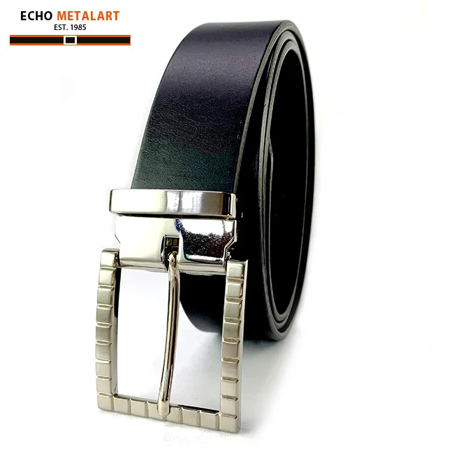 bamboo pattern pin buckle in brush nickel finish belt buckles for men