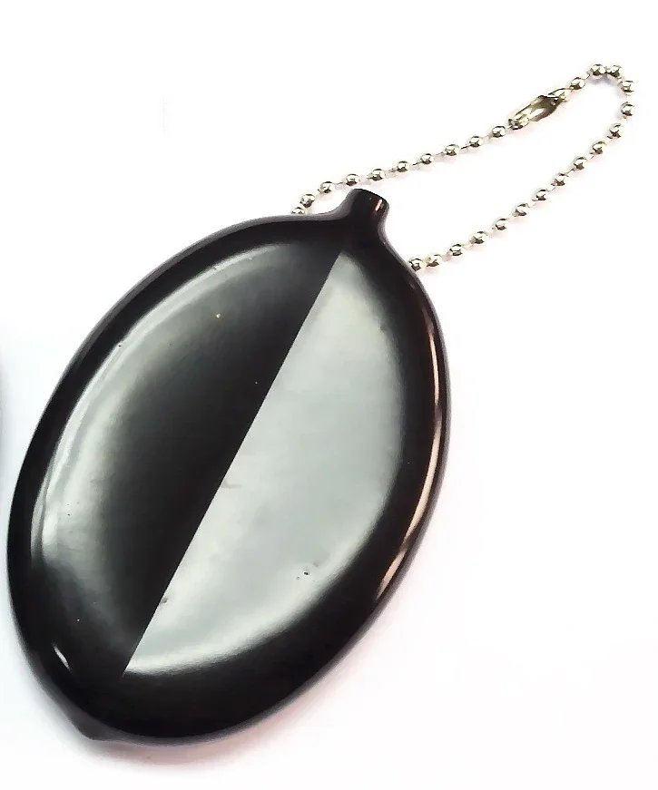 Soft Rubber Squeeze COIN HOLDER purse Keychain Money Change Purse Oval tote Pinata Birthday Party Favour Game Gift