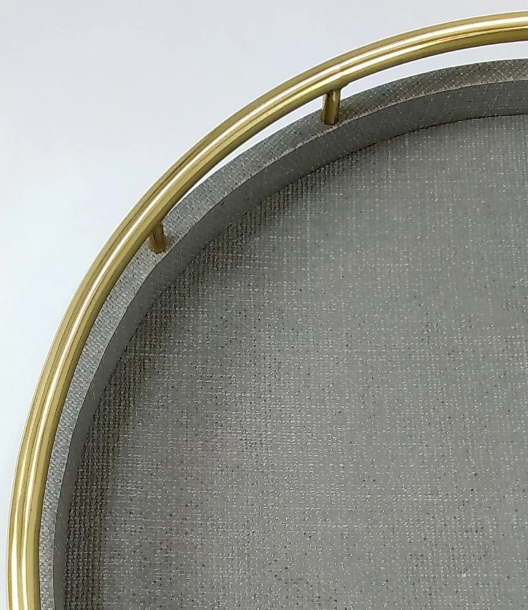  Декоративный уголь 0 51x0 06 сервировочный шпон края из искусственной рафии круглый поднос