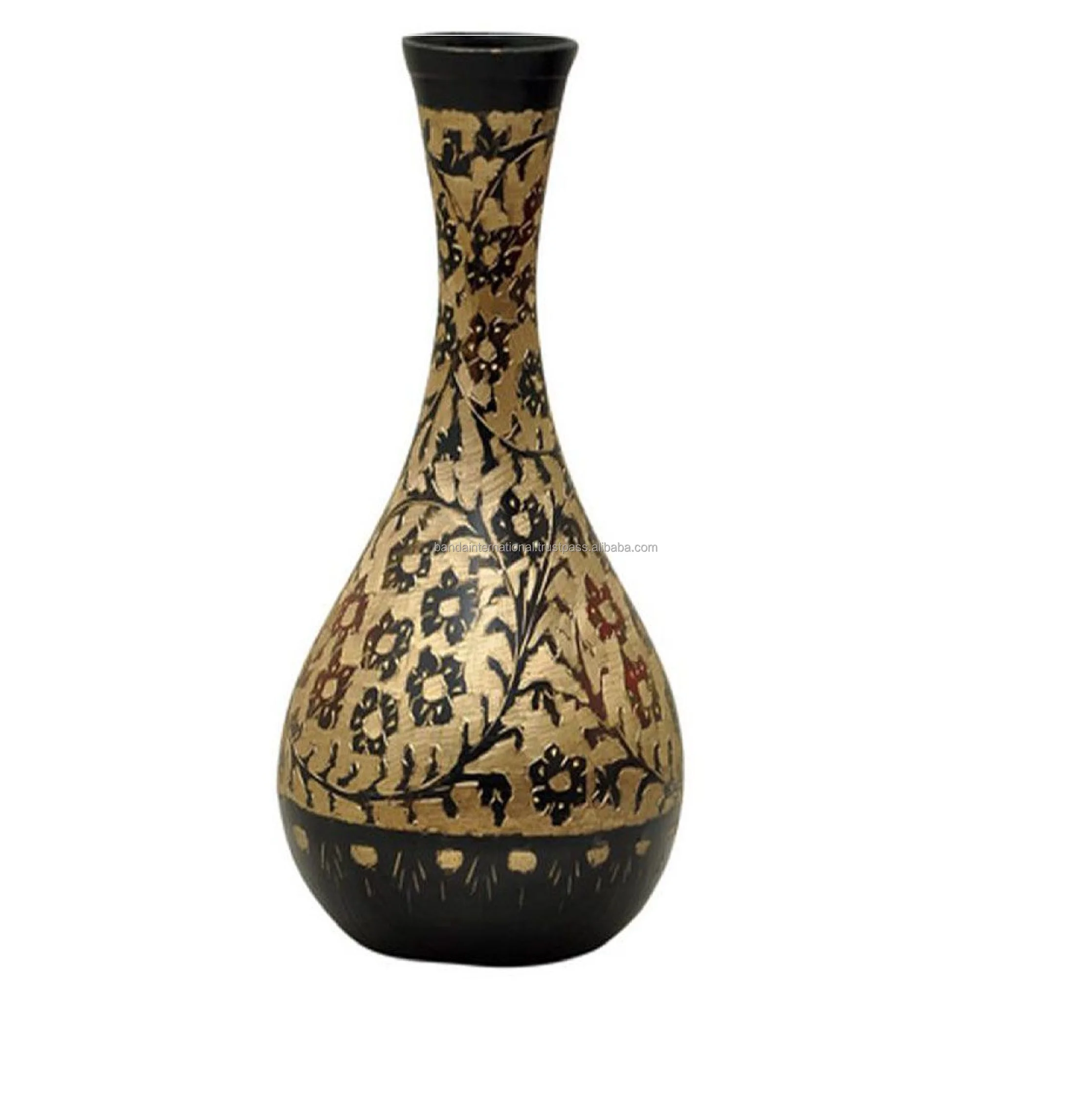 Centerpiece Decorative Brass Metal Flower Vases Made Indian Home Decorative Metal Flower Pot