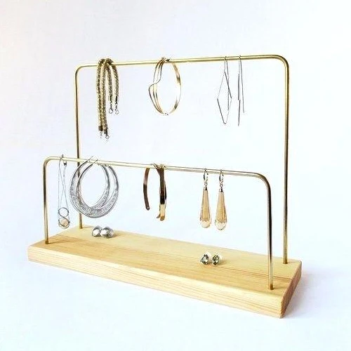 Metal Jewelry Stand Necklace Earring Ring Holder