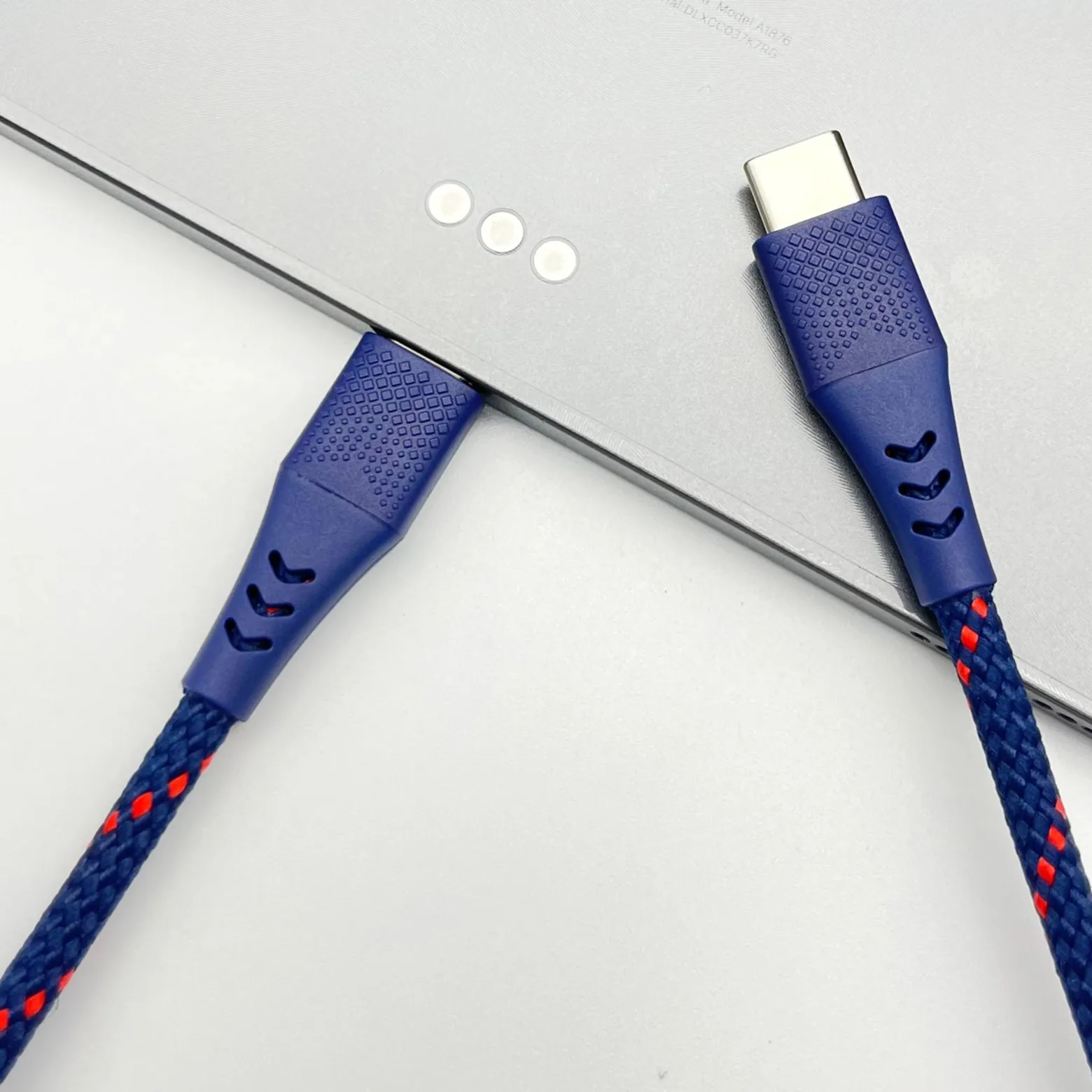Popular Type C Charging Cable Extra Long Navy Blue Color USB C to C 2.0 3M/10ft. Nylon Braiding Cable